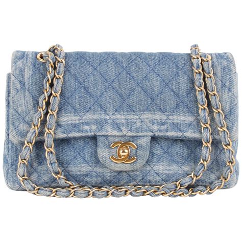 chanel denim classic medium flap bag|chanel denim bag vintage.